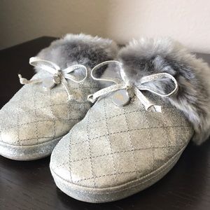 Michael Kors Silver Slippers